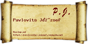 Pavlovits József névjegykártya